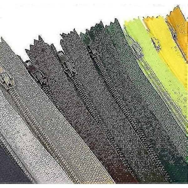 100 stk 40cm Flerfargede Nylon Spiralglidelåser For Søm og Håndverk