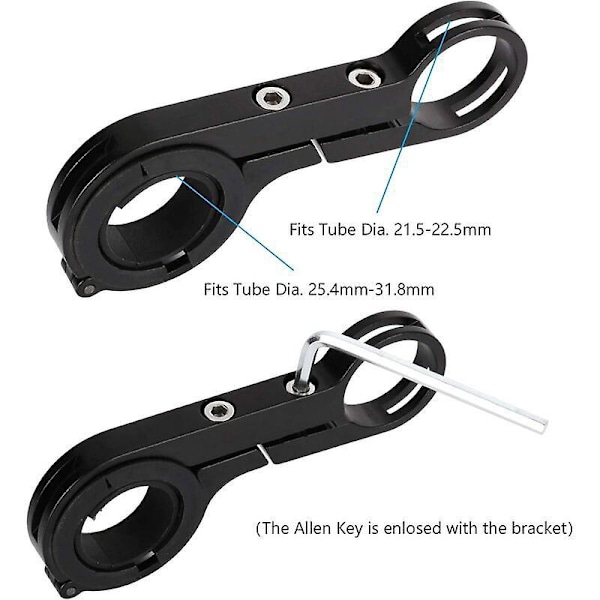 Triomphe Sykkelstyreforlenger Aluminiumlegering Sykkelstyreforlenger Dobbel Forlengelse for MTB, Motorsykkel, E-sykkel Styre med Skrutrekker (