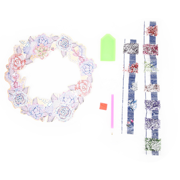 DIY Rhinestones Målning Garland Mönster Kristall Broderi Bild Dekoration KitDZ607
