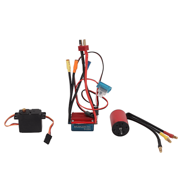 S2435 4500KV moottori 25A ESC 2.2KG metalli servo harjaton moottori ESC servo sarja 1/16 1/18 RC autoon