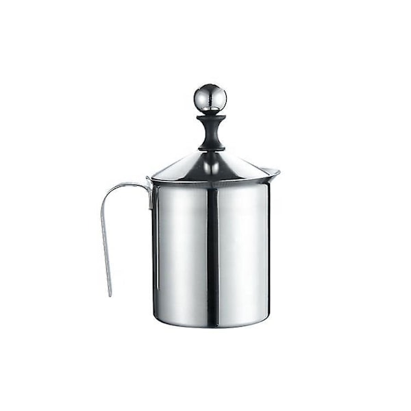 Cappuccino Latte Kaffeskumkanne Dobbeltlagsfilter i Rustfritt Stål 28oz 800ml med Håndtak og Lopp