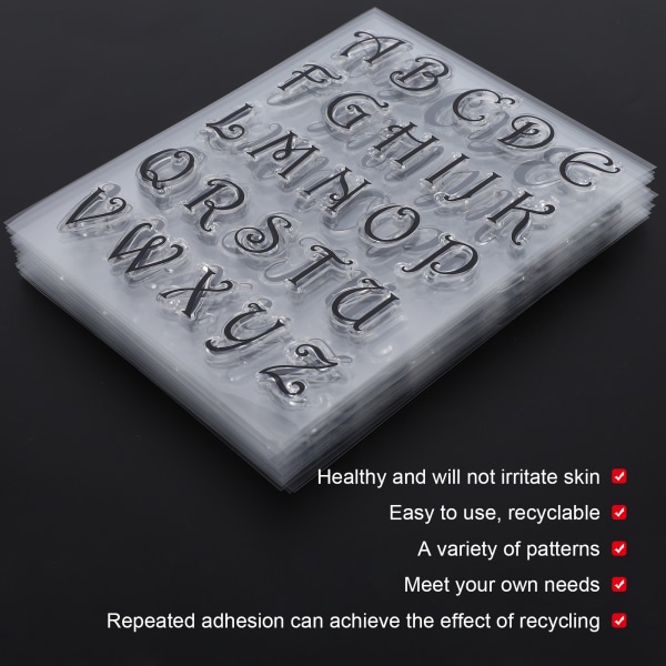 Gjennomsiktig brevstempelsett for DIY Scrapbooking og håndverk