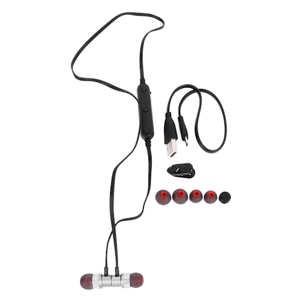Bluetooth sport-hörlurar HiFi Stereo brusreducerande lätta magnetiska trådlösa nackbandshörlurar för sportlöpning