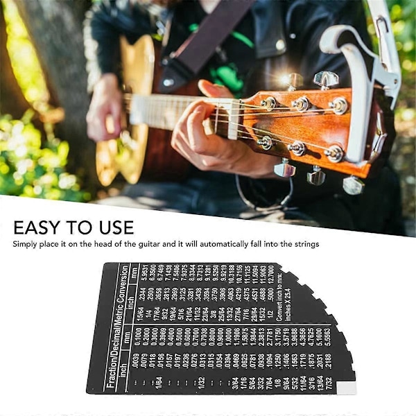 Ny Stränghöjdsmätare Gitarr Setup Mätare Strängband Svart