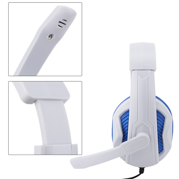 Gaming Headset Brusreducering Stark Bas Andningsbar Trådbunden Spelhörlurar med Mikrofon för PS5 för XBOX PC