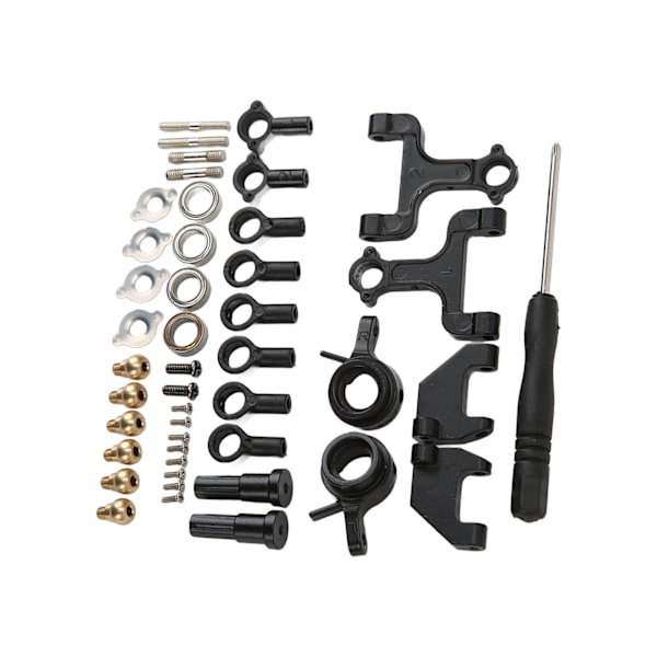 RC Front Upper og Rear Suspension Arms Steering Kit med Pull Rods Steering Linkage for WPL D12 RC Car