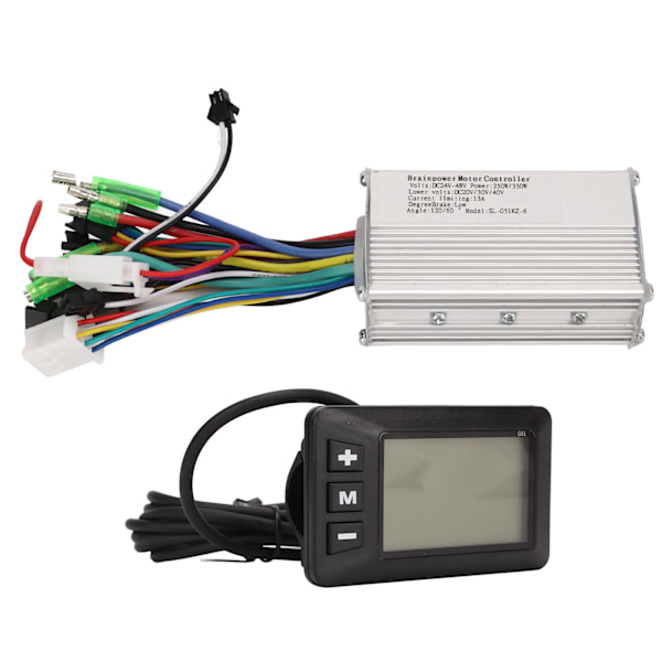 Elektrisk cykelcontroller sæt elektrisk cykelmotor børsteløs controller LCD display panel kit 24‑48V 250W 350W
