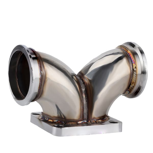 Rustfri stål udstødningsrørsadapter T4 flange til 2,5in konnektor til de fleste V6 V8 T4 turboladere