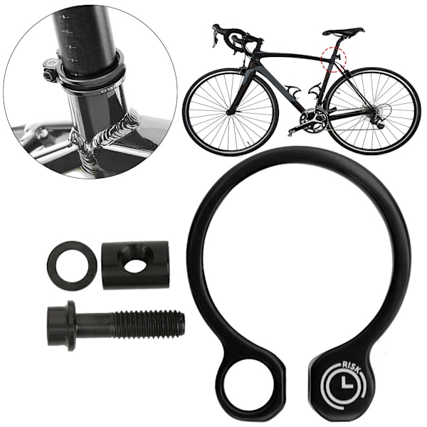 Aluminium Titanium legering cykellås sædeklemme med skruemøtrik til Mountain Road cykel34,9 mm sort