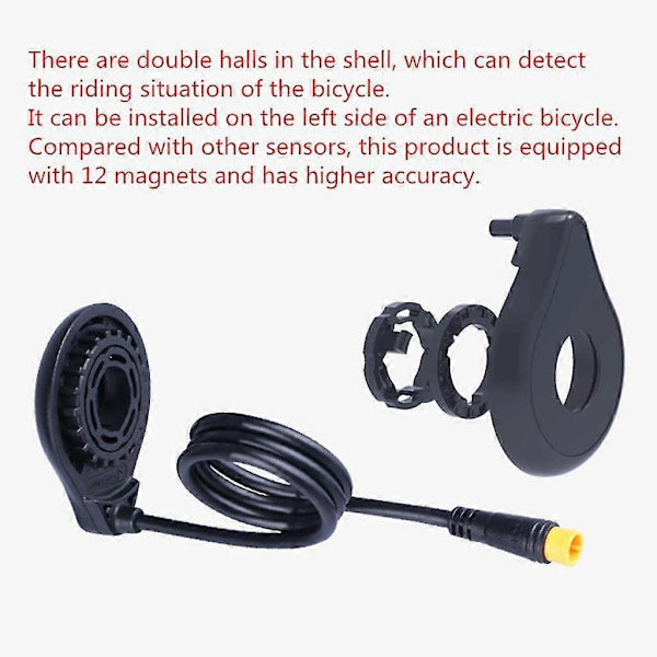 Vandtæt Elektrisk Cykel Pedalassistent Sensor E Cykel Dobbelt Hall 12 Magnet Venstre/Højre Side Pas System DIY Ebike Modificerede Dele Zekai