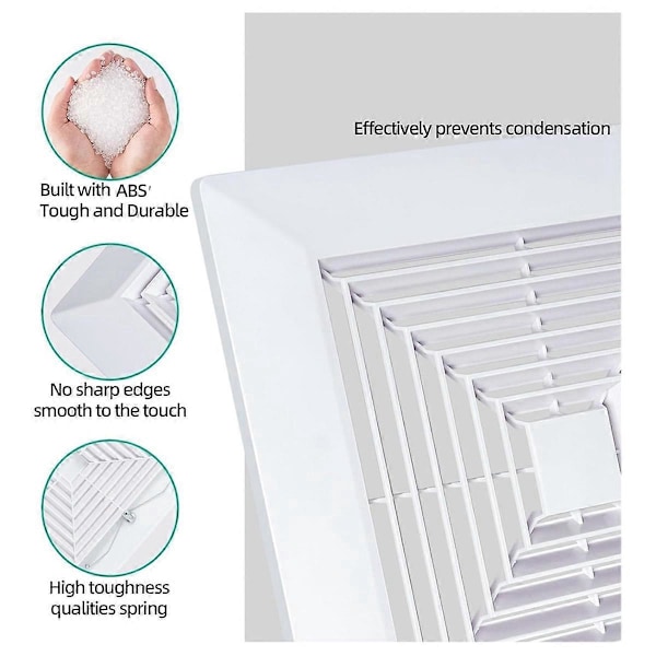 Baderomsventilator Deksel med Fjærer Reservedeler
