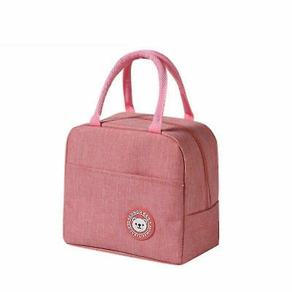 Isolert rosa lunsjpose for voksne og barn