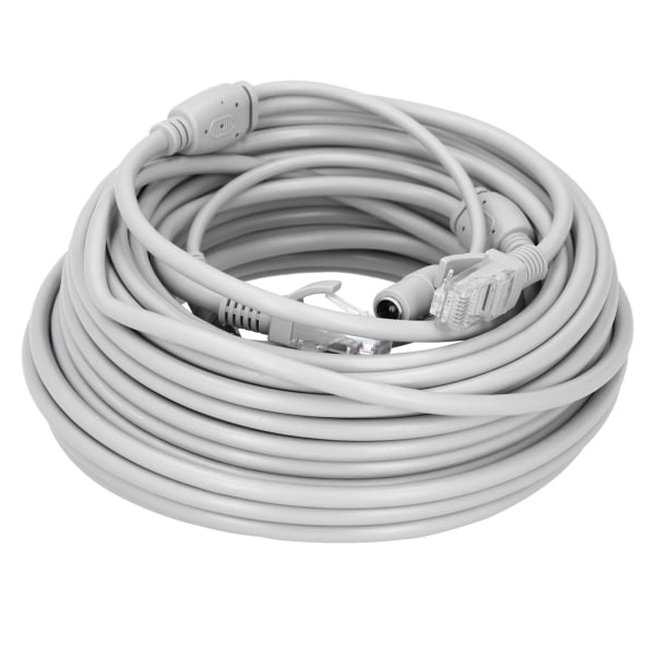 Bærbart Ethernet-kabel 2-i-1 strømforsyningsnetværksledning til IP-kamera NVR CCTV-system20m / 65.6ft