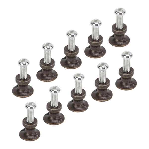 20 set enkelhål litet handtag 12x11MM zinklegering enkelhål smyckeskrin låda runt huvud litet handtag grön brons
