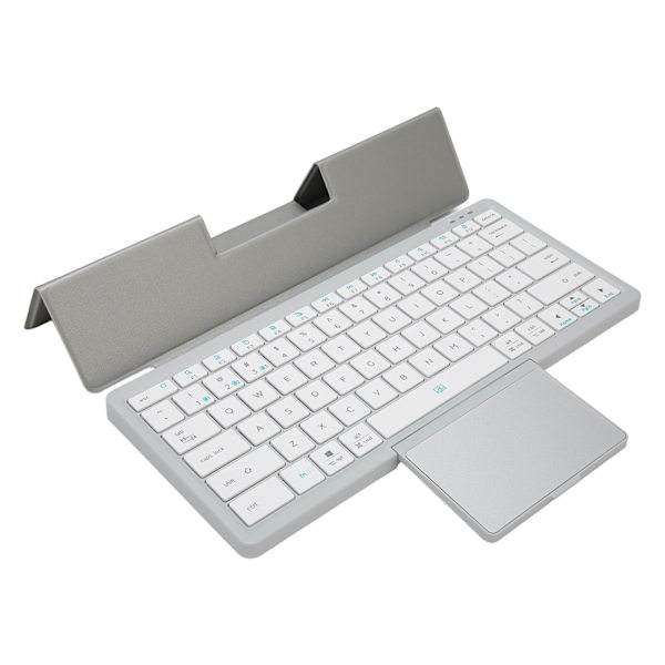 Tablet-tastaturhuse med touchpad, aftagelig samtidig driftstilstand, multifunktionelt tablethuse til Win XP, Win 7, 10, 11, sølv