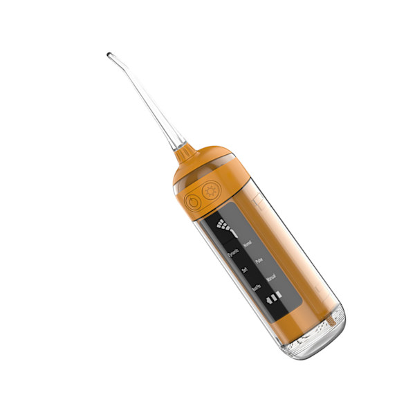 Vattentråd Flosser 6 Växlar Justerbar Utomhus Bärbar Oral Irrigator Elektrisk Tandrengörare Orange