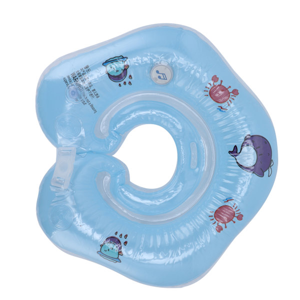 Nyfödd simring uppblåsbar flytande krage baby simbassäng leksak för 0‑18 månader BabyBlue