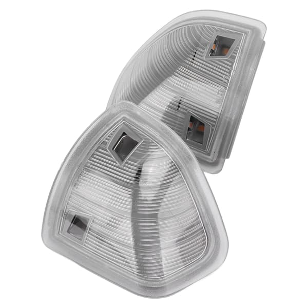 2 stk. sidespeil LED-blinklys venstre høyre 68302828AA 68302829AA erstatning for Dodge Ram 1500 lastebil 2011-17 Gjennomsiktig hvit