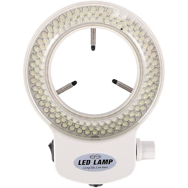 144LEDs Ringlys for Mikroskoplampe 6000K 0-100% Dimbar Hvit