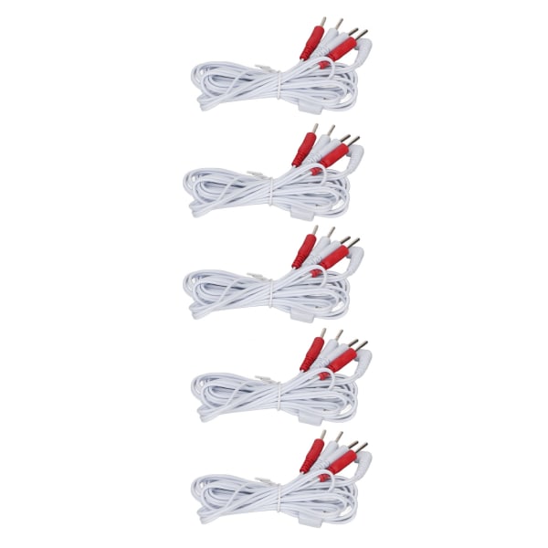 5 st elektrodtråd 1 till 4 stift 4,9 fot Längd Främja blodcirkulationen Multifunktionell 2,5 mm plugg TENS Unit Wire White
