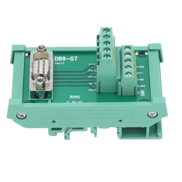 DB9 til terminalkoblingsadapterplate PCB-kort rett hann med etui DC60V DB9-G7