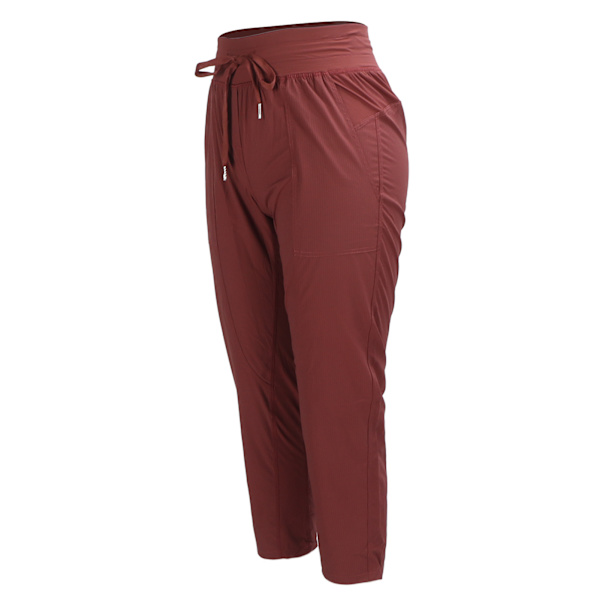 Rennot housut, joissa on kiristysnauha, naisille, hengittävät urheiluhousut, lenkkeilyyn (Vermilion) XL