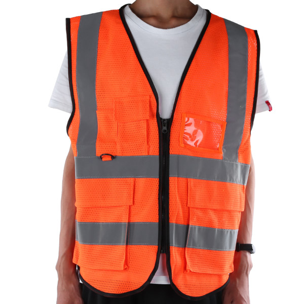 High Visibility Safety Sport hengittävä liivi mesh Night Security heijastava liivi oranssi oranssi