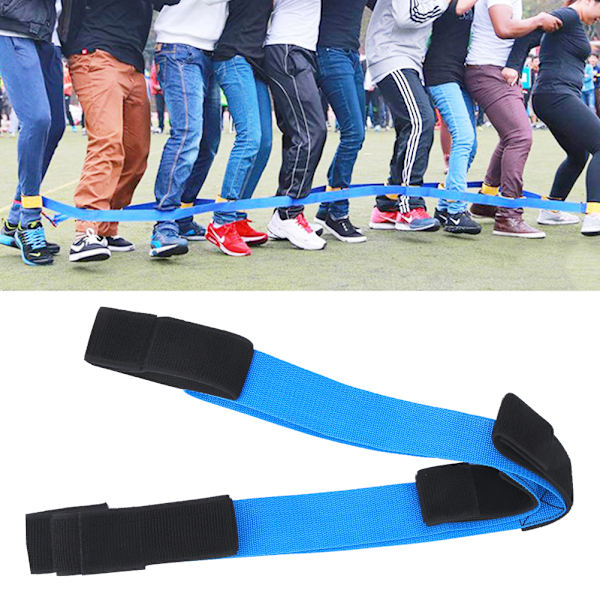 Högkvalitativt band elastiskt kooperativt benlöpningsband utomhus födelsedag teambuilding fest gruppspel för barn vuxna (5 personer gruppset)