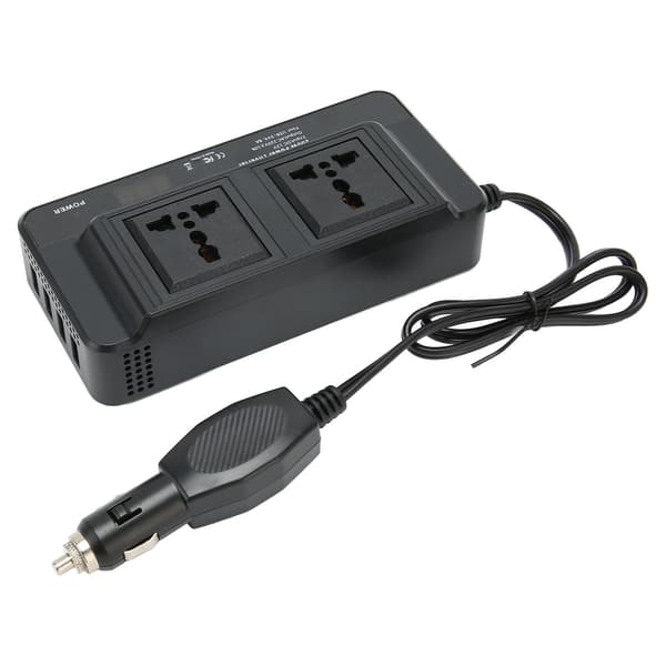 200W Power Inverter DC 12V til 220V AC med 2.1A 4 Port USB Multi Beskyttelse Universal til Køretøjer