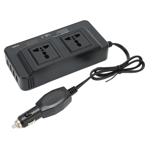 200W Power Inverter DC 12V til 220V AC med 2.1A 4 Port USB Multi Protection Universal for kjøretøy