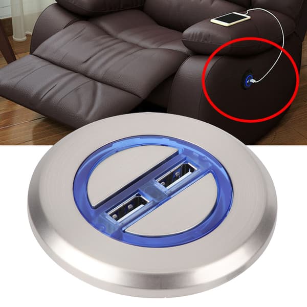 Elektrisk hvilestol sofa håndkontrollbryter Intelligent sofa håndkontroller med dobbel USB-port 5V rett hode