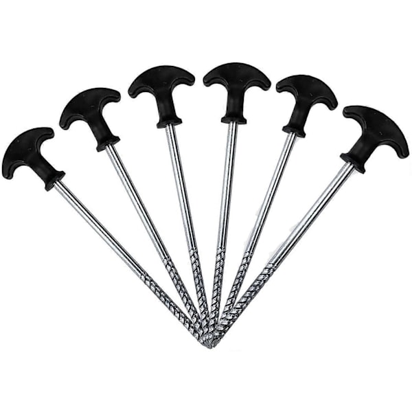 Rustfrie teltplugger, skruplugger for camping, teltplugger for hardt underlag og markiseplugger, for Bivvy-telt, for hage, camping, reise, utendørs
