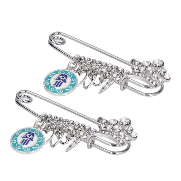 2 st brosch hållbar elegant stil dekorativ attraktiv turkisk öga tillbehör för fester bröllop