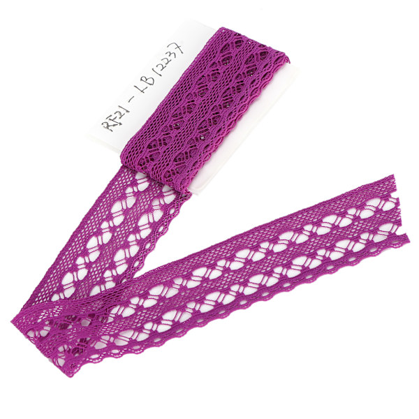 Blonderibbon til tøjtilbehør, dekoration, håndværk, DIY-materialer, 10 meter, 3 cm bred, lilla