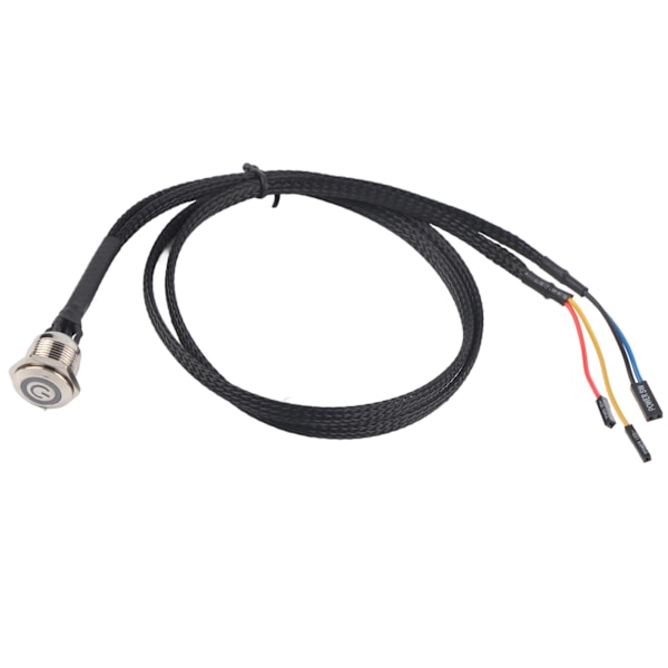 Stationær computer Værtsomskifter Kabel Metalknap Metal LED Power-knapBlå