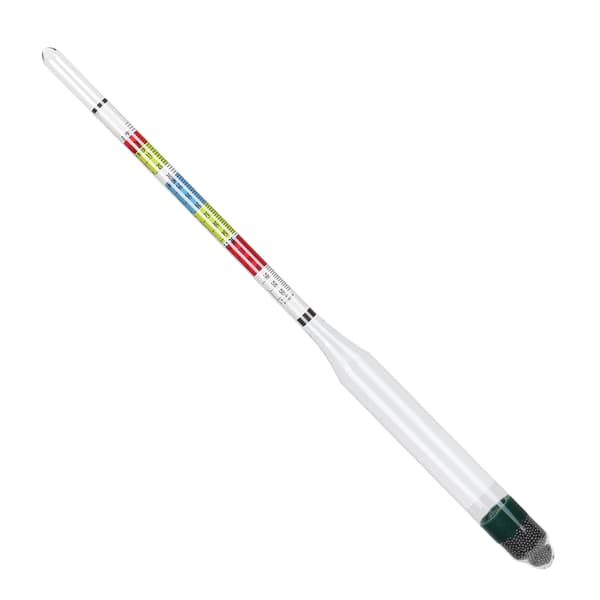 Hydrometer Tester med Sukker Ethanol Densitetsskalaer Vin Øl Brygning Måleinstrument