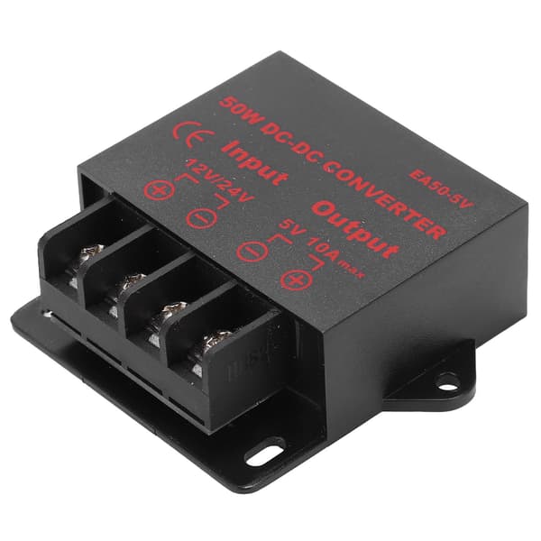 Strømomformeradapter DC 24V 12V til 5V 10A spenningsregulator for motoropptaker EA50‑5V