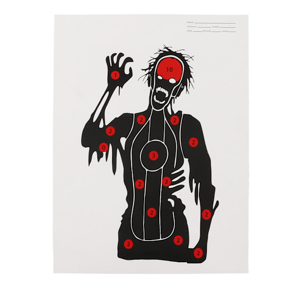 10 stk skyteskiver papir bueskyteskiver pil og bue jakt skytetilbehør 45x32cm Zombie Skull