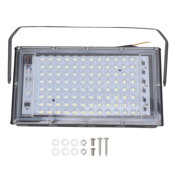 100W LED-projektør Udendørs LED-arbejdslys IP65 Vandtæt Koldt Hvidt Superlys Sikkerhedslys til Gård Have Garage 180-240V