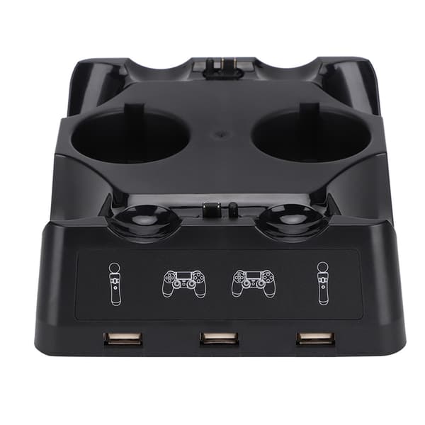 Multifunksjonell lader for PS4/PS4 MOVe PS4 VR-kontroller fire ladestasjon