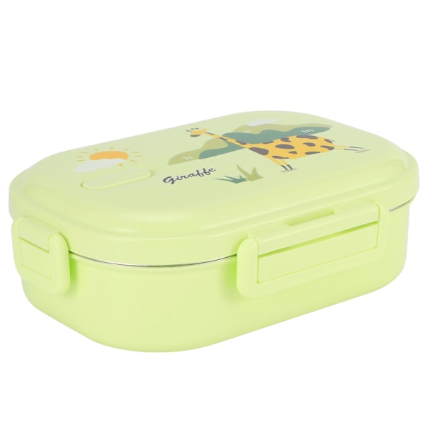 Isolert matboks lekkasjesikker rustfritt stål Bento-boks japansk matbeholder for barn (grønn)