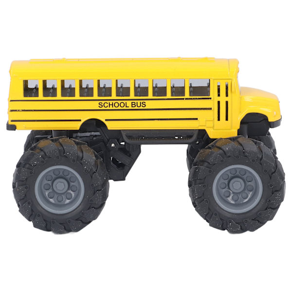 1:43 Skala Bus Bil Model Legering Store Hjul Høj Simulation Pull Back Skolebus Legetøj Gul