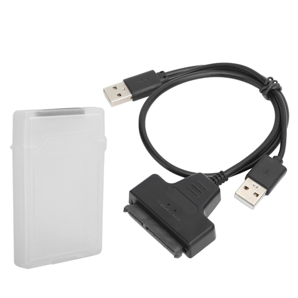 Kova levy -sovitinkaapelin SATA HDD/SSD -kaksoisliitäntämuunnosjohto 2,5 tuuman suojakotelolla, valkoinen