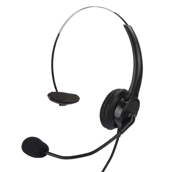 Telefon Monaural Headset Fastnettelefon Hovedtelefon med Mikrofon til Hjemmebrug
