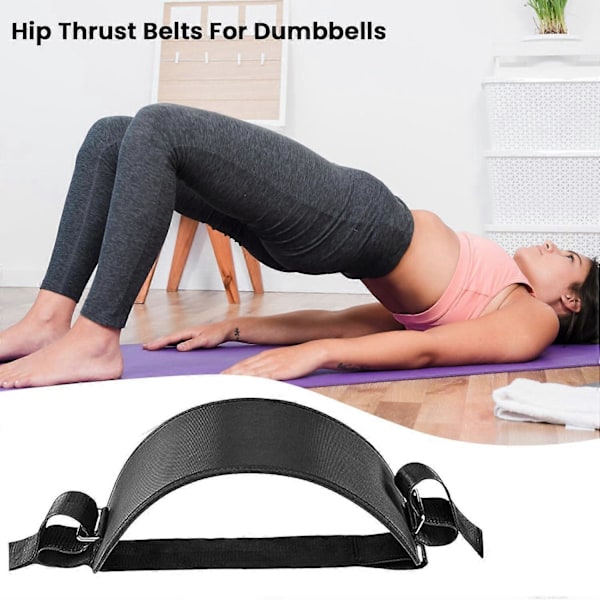 Hip Thrust Bælte - Booty Bælte til Hip Thrust for Håndvægte, Kettlebells, Vægtskiver, Hip Thrust Bælte med Skridsikker Polstring til Fitnesscenter, Hjem og Arbejde