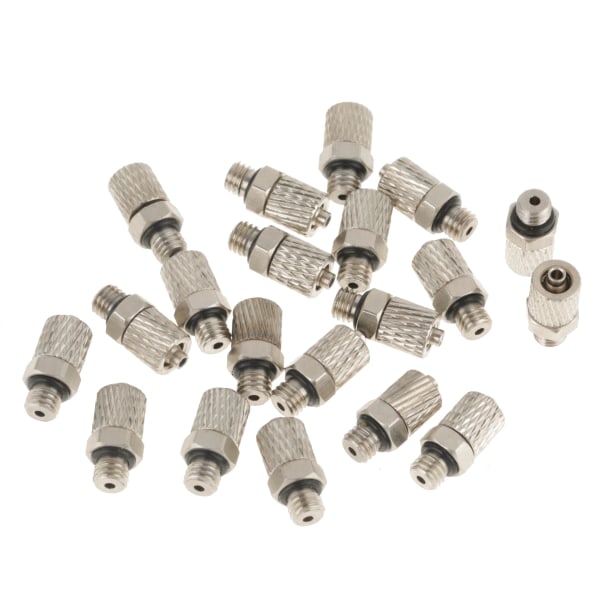 20 stk M5 4mm Mini Pneumatisk Push Air Fitting Rett Hannkontakt Luft Slange Hurtigkobling