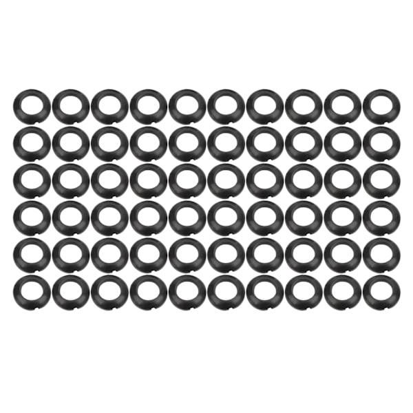 60 stk Fiskestangsbygning Silikone Elastisk Vikle Tjek Kjole Ring Trim Ring Adapter9.5MM