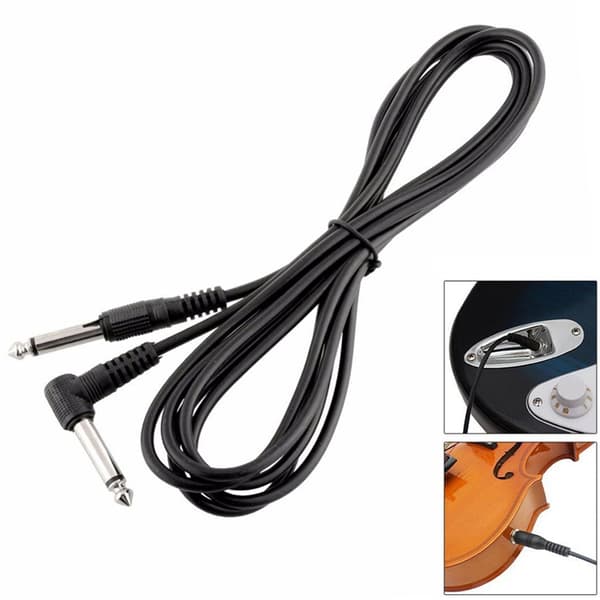 6,35 mm Guitar Audio Kabel Højre Vinkel Stik Forstærkerledning 3 Meter/10 tommer Længde