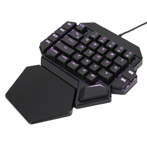 Enhands tangentbord med en hand 35 tangenter Noggrann känslig kontroll 6 programmerbara tangenter Ergonomisk design Halvt tangentbord