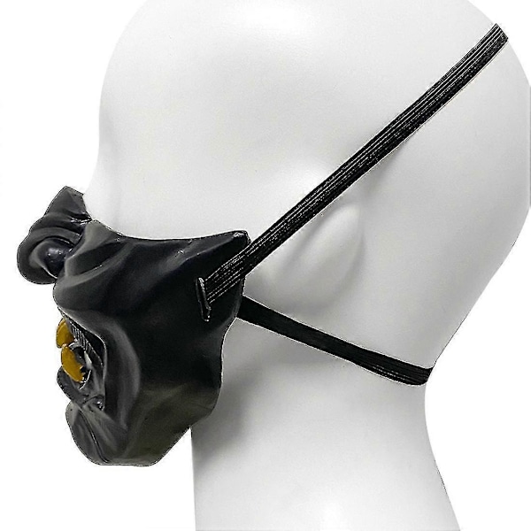 Ghost Maske Fra Tsushima Jin Sakai Cosplay Halv2-ansikt Resin Samurai Kriger Zekai